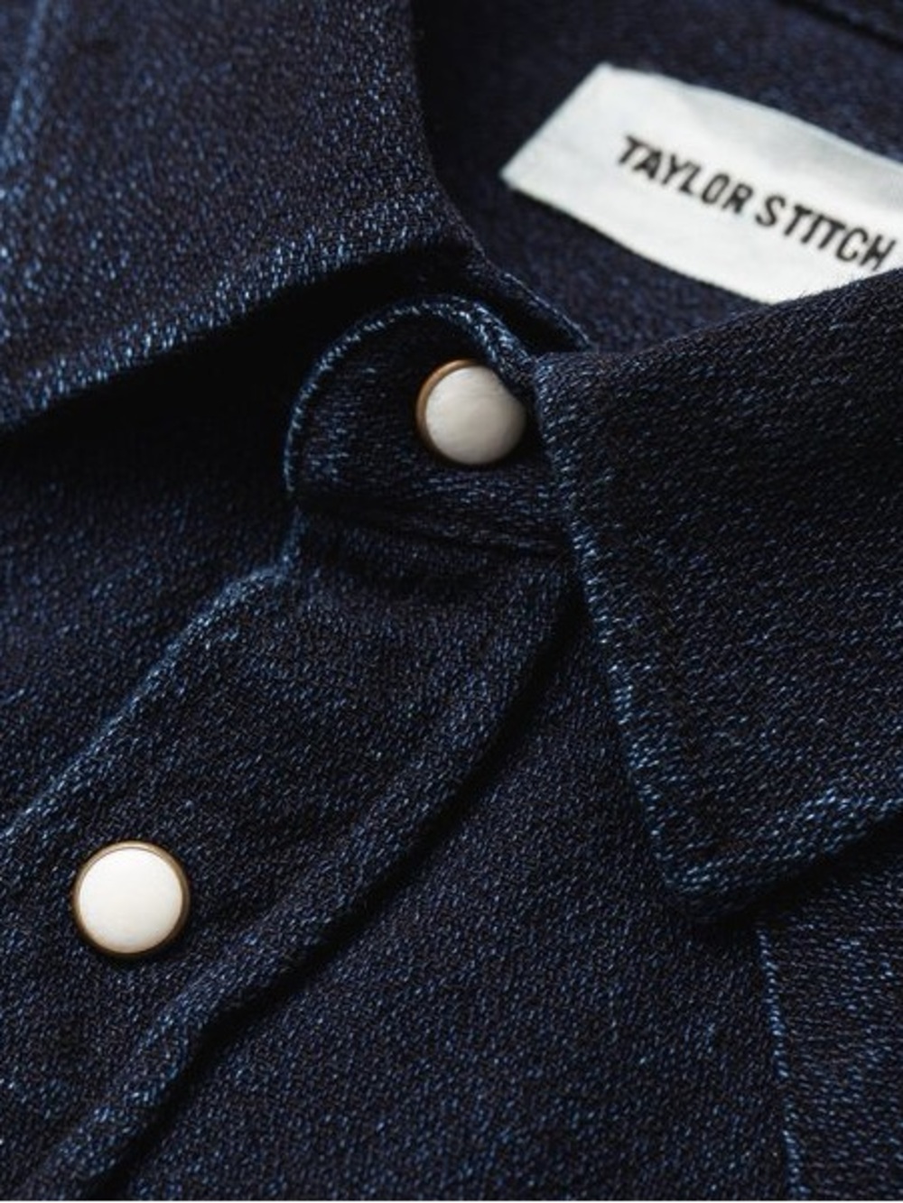 Taylor Stitch Western Shirt In Indigo Crepe Size 42 / Medium! - Picture 2 of 16